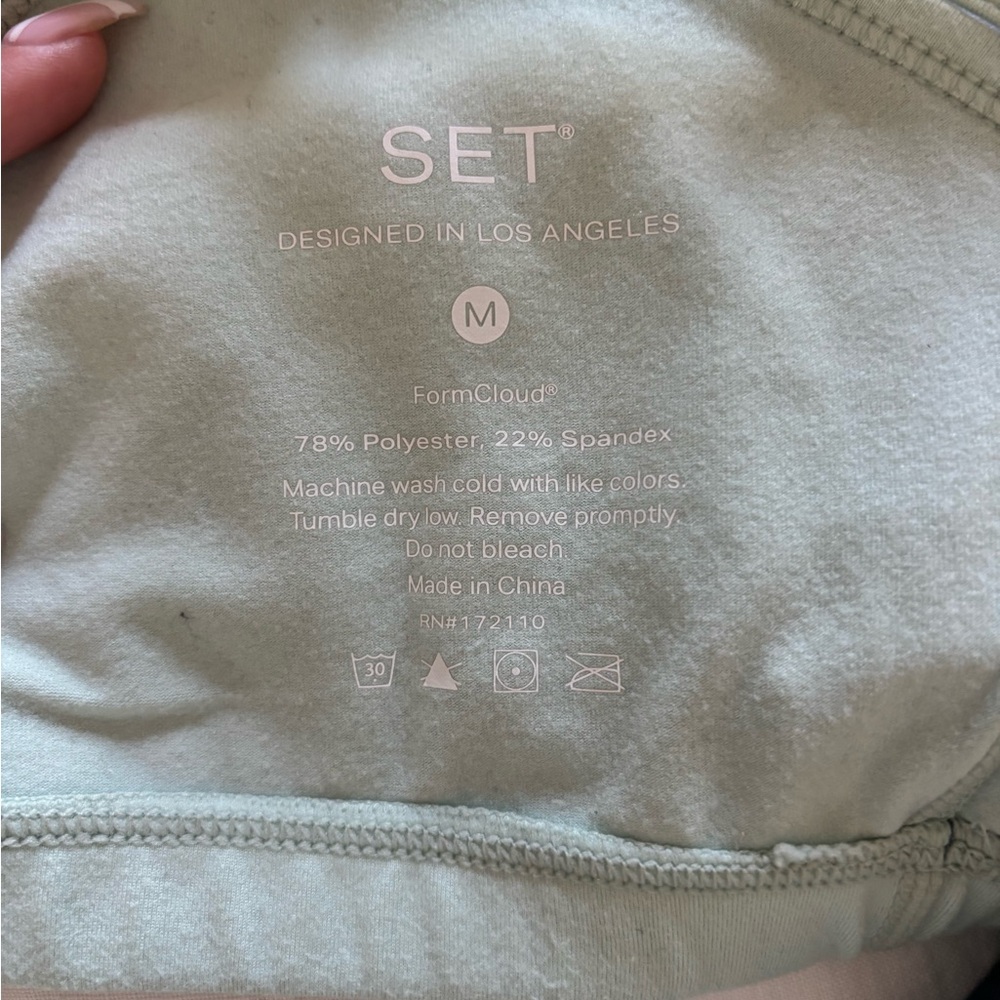 Set Active Cloud Training Crop Cami Bra - image 3